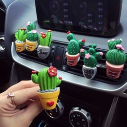 Interior Decorations CHIZIYO Car Freshener Cactus Plants Perfume Vent Outlet Air Conditioning Fragrance Clip Cute Creative Ornaments AA230407