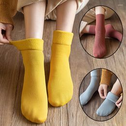 Women Socks Women/Men Winter Warm Thicken Thermal Wool Cashmere Snow Seamless Velvet Soft Boots Floor Sleeping
