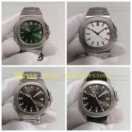 5 Style Real Photo Watches For Mens White Dial Green Black Sapphire Crystal Stainless Steel Bracelet 5711/1A 5711 3kF Factory 3K Cal.324 S C Automatic Movement Watch