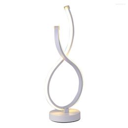 Table Lamps Modern LED Reading Lamp Helical Shape Desktop Decor Light Art Decoration Nightstand Low Energy Consumption For Living Room