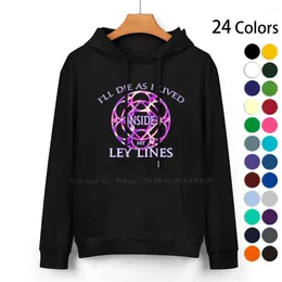 Men's Hoodies Inside My Ley Lines Pure Cotton Hoodie Sweater 24 Colours Black Magic Leylines Mage Final Fantasy Ffxiv Ff14