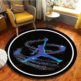 Baby Rugs Playmats Basketball Star Round Carpet for Living Room Mat for Children Carpet Floor Rug Bath Mat Bedroom Carpet for Room Doormat 231108