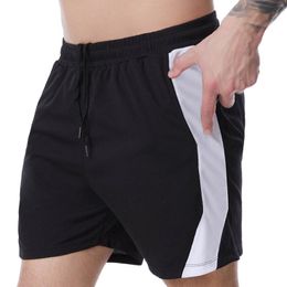 Men's Shorts Men Summer Pocket Fashion Simple Beach Solid Patchwork Casual Running Sport Pants Drawstring Basketball