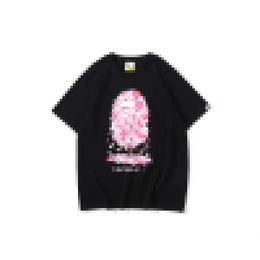 New A Bathing Ape Sakura Tree black and white Tee limit