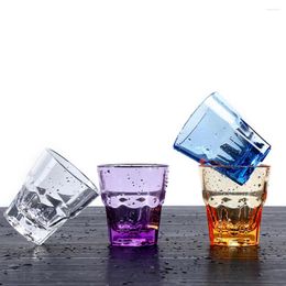 Wine Glasses 4 Pcs Acrylic Octagonal Cup Whisky Cups Whiskey Beer Mug Transparent Coffee Mugs S