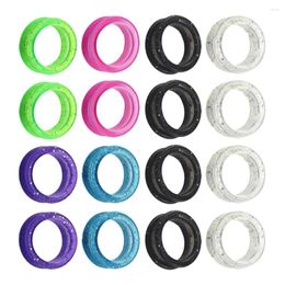 Dog Apparel 16 Pcs Scissors Silicone Ring Rings Handheld Hairdressing Finger Pet Grooming Pets Cover Coloured Silica Gel Beauty