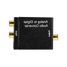 Freeshipping Analog to Digital Audio Connector L/R to Digital SPDIF Coaxial RCA and Optical Toslink R/L Input to Coaxial and Toslink Ou Hecm