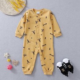 Rompers Baby Boys and Girls Winter Bodysuit Long Sleeve O-Neck Unisex 0-24m Preschool Set 230408