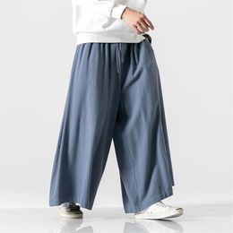 Men Vintage Mens Wide Leg Pant 2020 Oversized Harem Pants Men Trousers Male Korean Style Autumn Straight Pants Drop213R