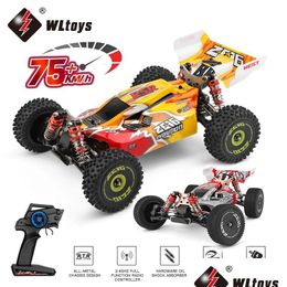 Electric/Rc Car Electricrc Wltoys 144010 144001 75Kmh 2.4G Rc Brushless 4Wd Electric High Speed Off-Road Remote Control Drift Toys F Otalg