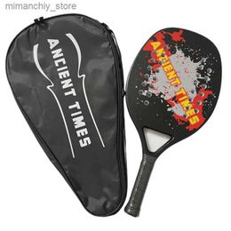 Tennis Rackets 2022 New Ancient Times 12K Carbon Fibre Beach Tennis Racket with Sweat-wicking Tennis Cover Professional Racket PADEL Q231109