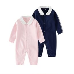 Letters Printed Baby Long Sleeve Rompers Spring Autumn Toddler Onesies Cotton Infant Soft Breathable Jumpsuits Cute Newborn Clothes