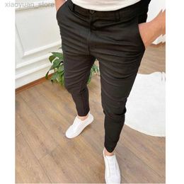 Men's Pants Men's Casual Stretch Pants New Solid Colour Slim Business Formal Office Versatile Interview For Men Daily Wear Hot Selling Shorts M230409