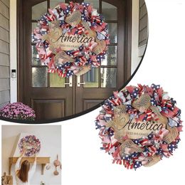 Decorative Flowers Independence Day Flag Garland Christmas Holiday Decoration Door Hanging