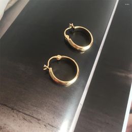 Hoop Earrings Arrivals Classic Gold Colour Plating Small Plain For Women Girl Daily Office Decoration Jewellery