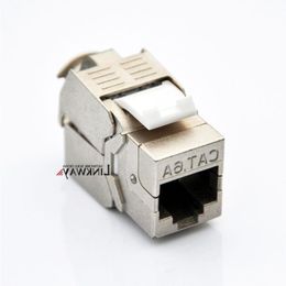 Freeshipping 24/lot10G Network Cat6a (CAT6A Class Ea) RJ45 Shielded Keystone Jack Network Connector -Also suitable for CAT7 cable Wcvmc