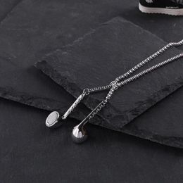 Chains Street-style Hip-hop: Stainless Steel Headphone Necklace INS-inspired Personalised Accessory With Pendant