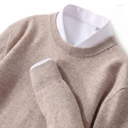 Men's Sweaters Wool Sweater Plus Size M-5XL O-neck Knitted Cashmere Pullover Solid Color Casual Soft Warm Autumn Winter Undershirt