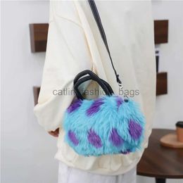 Shoulder Bags Women Soft Soulder Bags Leopard Print Cylinder Crossbody Winter Warm Fur andbag Contrast Bagcatlin_fashion_bags