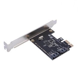 Freeshipping PCI-E PCI Express to SATA 30 Extension Card with Bracket 2-Port SATA III 6Gbps Expansion Adapter Boards for Computer chas Clxe