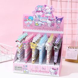 48pcs/lot New Cute Gel Pen Cartoon Kuromi Student Stationery Write Pens 0.5mm Black School Kid Exam Tool Office Pens Kids Christmas Gifts 2963