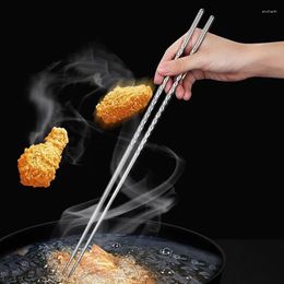 Chopsticks 1 Pair Stainless Steel Extra Long Chinese Household Anti-slip Anti-scald Noodle Frying For Pot