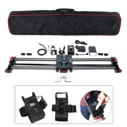 Freeshipping Carbon Camera Slide Follow Focus Pan Motorized Electric Control Delay Dolly Slider Track Rail for Timelapse Photography Kdtpt