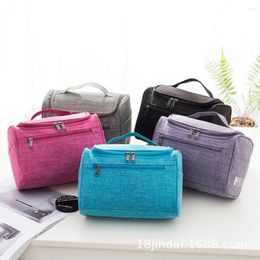 Cosmetic Bags Casual Zipper Travel Wash Organiser Square Bag Hanging Pouch Oxford Storage Toiletry Portable