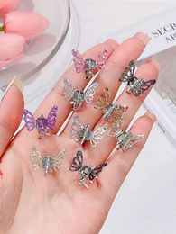 10pcs/set Kids Girls Cute Butterfly Shape Small Hair Claws Ponytail Sweet Decorate HairClips Hairpins Wholesale