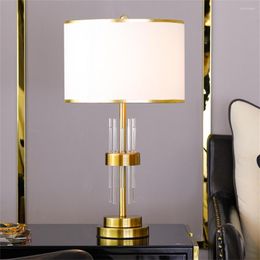 Table Lamps Modern Crystal For Bedroom Home Indoor Decor Lights Lighting Bedside Study El Living Room Desk Lamp Luxury