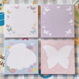 Sheets Cute Butterfly Seashell Memo Pad Decorative Note Paper DIY Scrapbook Diary Planner Message Notepad Kawaii Stationery