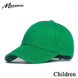 Caps Hats New Kids Solid Colour Children Snapback Caps Baseball Cap With Spring Summer Hip Hop Boy Girl Baby Hats For 1-7 Years Old Green W0408