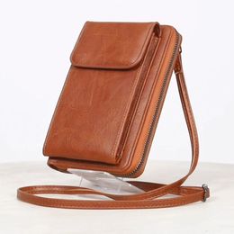 Small Crossbody Cellphone Bag for Women Leather Shoulder Bag Purses Fashion Travel Designer Large Capacity Wallet