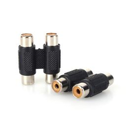 Freeshipping 10pcs/lot Double Row RCA Coupler Jack Female to Female Connector Adapter Gejpd