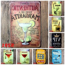 Cocktail VIP beer tin sheet painting bar bedroom KTV restaurant hotel decoration Living Room Home decor Size 20X30cm Astuc