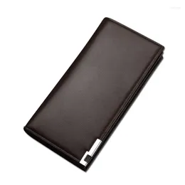 Wallets Business Commute Wallet High Quality Fashion Purse Luxury Money Soft Bag Black Bank Card Holder Long Cell Phone Pocket Clip