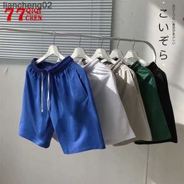 Men's Shorts Mens Casual Shorts Running Sport Baseball Shorts Male Summer Elastic Waist Solid Color Short Pant Jogging Bermuda Masculina New W0408