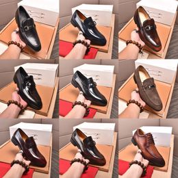 F5/23MODEL Autumn Blue Dress Shoes Men Slip-on Nubuck Leather Luxury Brand Thick Bottom Pointed Toe Fashion Designer