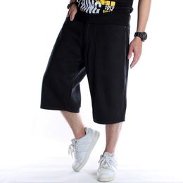 Men's Shorts Summer men's shorts hip-hop harem denim jeans board shorts fashion loose cotton bag skateboard shorts black Plus size 30-46 230408