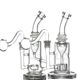 Klein Recycler Bong Skull Glass Hookahs Smoke Pipe glasses Water Bongs Heady Dab Rig Percolator With 14mm Banger