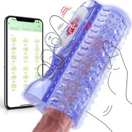 Masturbator Kushor APP Wireless Controlled Automatic Man Masturbator Pocket Pusssy Adult Sex Toys Men Sucking Realistic Silicone Vagina 18