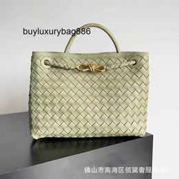 Luxury Handbag Botteg Andiamoes 2023 New Andiamo Medium and Small Handbag Woven Tote Bag One Shoulder Oblique Straddle Vegetable Basket Water Bucket Female 7AEB