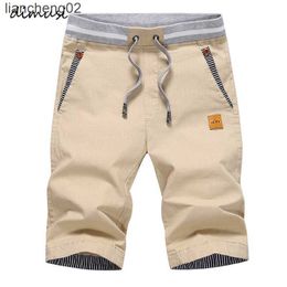 Men's Shorts DIMUSI Summer Cargo Shorts Mens Casual Elastic Waist Cotton Beach Shorts Male Fashion Breathable Shorts homme Clothing 4XL YA869 W0408