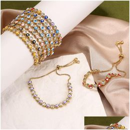 Charm Bracelets Blue Evil Eye Crystal Charm Muslim Bracelets For Women Fashion Jewellery 7 Turkish Bracelet Gold Colour Plated Dhgarden Dheuc