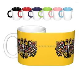 Mugs Quaternion Eagle Of The Holy Roman Empire-Hre Ceramic Coffee Cups Milk Tea Mug Empire Flag