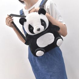 Mochilas de pelúcia crianças saco adulto bonito pelúcia panda mochila para crianças meninas adultos 231108