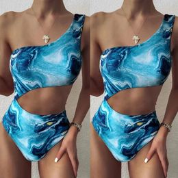 Women's Swimwear Star Print BikiniLadies Swimsuit One Shoulder Sexy Swimwears Tankinis Set Bikini