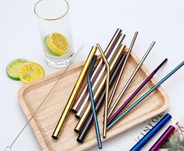 Classic For Mugs Stainless Steel Straw 21.5cm Straight Bent Reusable Wide Drinking Straws factory outlet