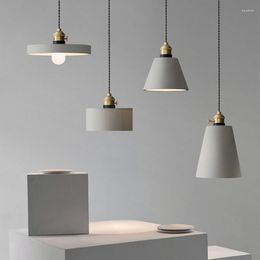 Pendant Lamps B C Nordic Retro Single-head Lights Cafe Dining Room Lamp Decor Restaurant Cement Industrial Wind Bedroom
