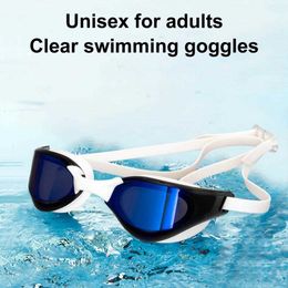 Goggles Swimming Goggles Adjustable Waterproof Women Men Swim Eyewear Electroplate Anti-fog Diving Goggles for Water Sports P230408